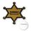 Custom 3" Sheriff Badge Star Shape Chipboard Advertising Political Campaign Button, Price/piece