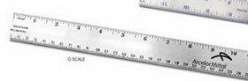 Custom 18"x1-1/4" Etched Metal Rulers (1 Sided)