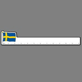 12" Ruler W/ Full Color Flag Of Sweden