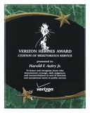 Custom Green Marble Star Plaque Award (7