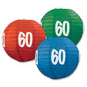 Custom "60" Paper Lanterns, 9.5" Diameter