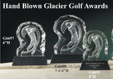 Custom Male Golfer Glacier Sports Award w/ Genuine Marble Base (5