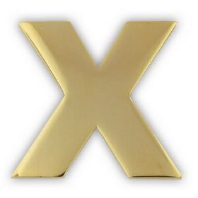 Blank Gold X Pin, 3/4" W