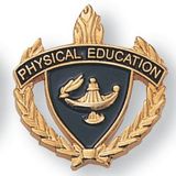 Blank Fully Modeled Epoxy Enameled Scholastic Award Pins (Physical Education), 7/8