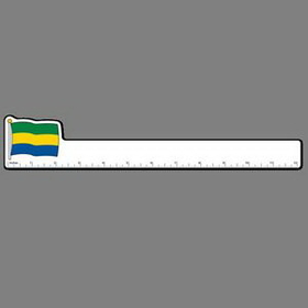 12" Ruler W/ Full Color Flag of Gabon
