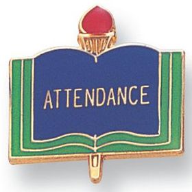 Blank Enamel Academic Award Pin (Attendance), 13/16" W