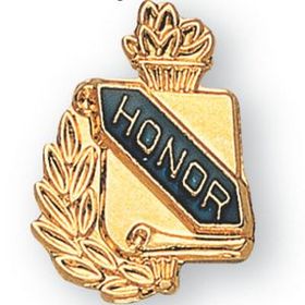 Blank Enameled & Epoxy Domed Scholastic Award Pin (Honor), 5/8" W