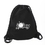 Custom Cotton Canvas Black Drawstring Bag- Backpacks, 13" W x 15" Thick, Price/piece