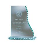 Custom Vertical Wave Award with Pearl Edge - Large, 10 1/2