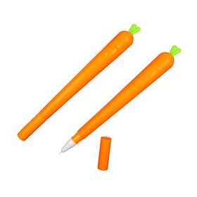 Custom Carrot Shaped Ballpoint Pen, 6" L