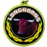 Custom TM Academic Medal Series w/ Longhorns Scholastic Mascot Mylar Insert