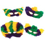 Custom Mardi Gras Fanci Feather Mask Assortment