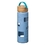 Custom The Astral Glass Bottle w/Teal Lid - 22oz Light Blue, 2.875" W x 9.5" H, Price/piece