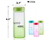 Custom Gradient Color Frosted Glass Water Bottle, 6.1" L x 2.4" W, Price/piece