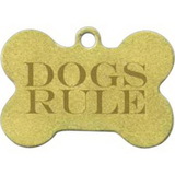 Custom Amcraft - Brass Dog Bone Pet / ID Tag (1 1/4