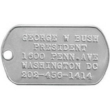 Custom Amcraft - Personalized Stainless Steel Military Dog Tag, 2