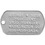 Custom Amcraft - Personalized Stainless Steel Military Dog Tag, 2" L x 1 1/8" W, Price/piece