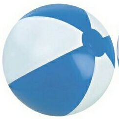 Custom 12" Inflatable Light Blue & White Beach Ball