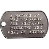 Custom Amcraft - Stainless Steel Military Dog Tags with Repeating Text, 2