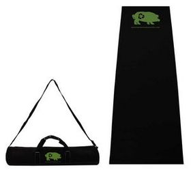 Custom The Full Length Black Yoga Mat And Upscaled Case, 24" W X 72" H X 0.125" D