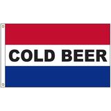 Custom Cold Beer 3' x 5' Message Flag with Heading and Grommets