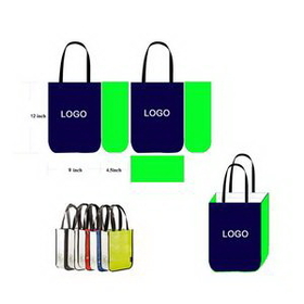Custom Small Laminated Non-woven Shopping Bag, 9" W x 12" H x 4.5" D