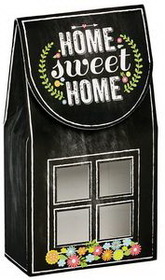 Blank Chalkboard Home Sweet Home Small Gourmet Window Box, 3 1/2" L x 1 3/4" W x 6 1/2" H