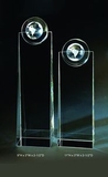Custom Globe Tower Optical Crystal Award Trophy., 11