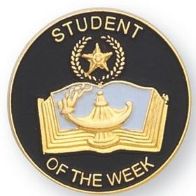 Blank Scholastic Award Pin (Student of the Week), 7/8" Diameter