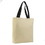 Custom Cotton Canvas Tote with color handles, 15" W x 15" H x 3" D, Price/piece