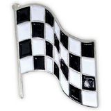 Blank Checkered Racing Flag Pin, 3/4