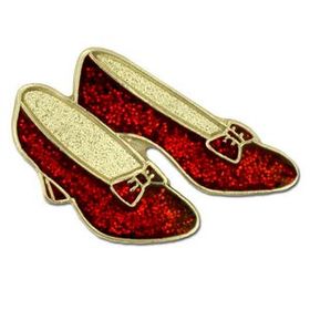 Blank Red Dance Shoes Lapel Pin, 7/8" L