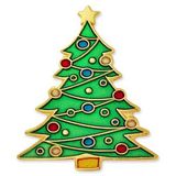 Blank Christmas Tree Lapel Pin, 1 1/4" H