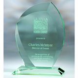 Custom Excellence Jade Glass Award (Screened)