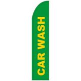 Blank Green Car Wash 3' x 15' Half Drop Feather Flag
