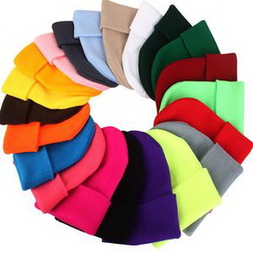 Custom Acrylic Wool Knit Hat With Cuff, 6 3/10" L x 11" H
