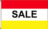 Custom Sale Nylon Horizontal Message Flag (Red/White/Yellow), 3' W x 5' H