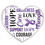 Blank Purple Heart Awareness Words Pin, 1" W x 7/8" H, Price/piece