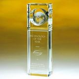 Custom Awards-optical crystal award/trophy 8-1/2 inch high, 2 3/4