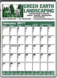 Custom Black/Green Memo Minder Wall Calendar w/ 1 Color Imprint - Thru 5/31/12