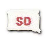 Custom State Shape Embroidered Applique - South Dakota