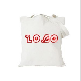 Custom 100 percent Cotton Canvas Tote Bag, 15 3/4" L x 11 13/16" W