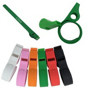 Custom Silicone Slap Bracelet With Whistle, 10 2/5" L x 4/5" W