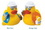 Blank Rubber Safety Construction Duck, 3 1/2" L x 3 1/2" W x 3 5/8" H