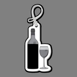 Custom Bottle (Wine W/Glass) Bag Tag