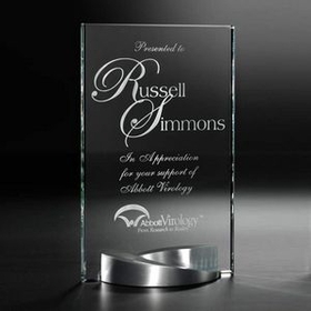 Custom Signature Series Mobius Glass Award (5"x8")