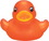 Custom Transparent Orange Mini Rubber Duck, 2 1/2" L x 2 1/2" W x 2" H, Price/piece