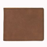 Custom Leatherette Fold Wallet - Dark Brown Screen Imprinted, 4.5