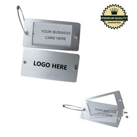 Custom Metal Luggage Tag, 4 1/4" L x 2 1/2" W