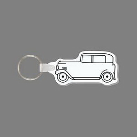 Custom Key Ring & Punch Tag W/ Tab- Old Fashion Car